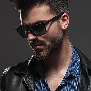 THUNARAZ 8 Pairs Unisex Rainbow Piercing Plugs Dot Earrings For Men Women Stainless Steel Jewelry Accessories Tunnel Punk Style Stud Earrings Fake Gauge Screwback Earrings 6/7/8mm Fashionable men's earrings non tarnish jewelry for Christmas Gift