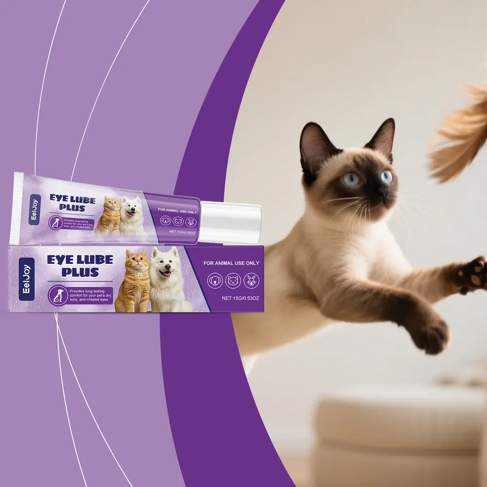 EelJoy Pet Eye Tear Stain Remover - Gentle No-Rinse Grooming Solution for Cats and Dogs, Portable Daily Care Product