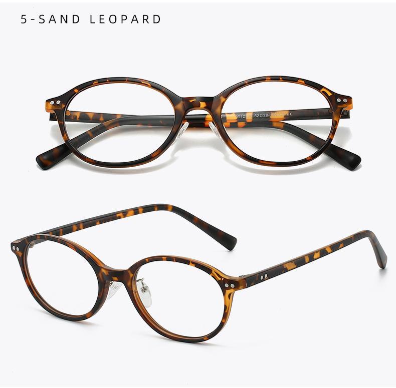 2026 New Oval Glasses Frame TR90 Anti Blue Light GlassesLeopard Small Size Korean Styles Ins Fashion Eyeglasses Frames