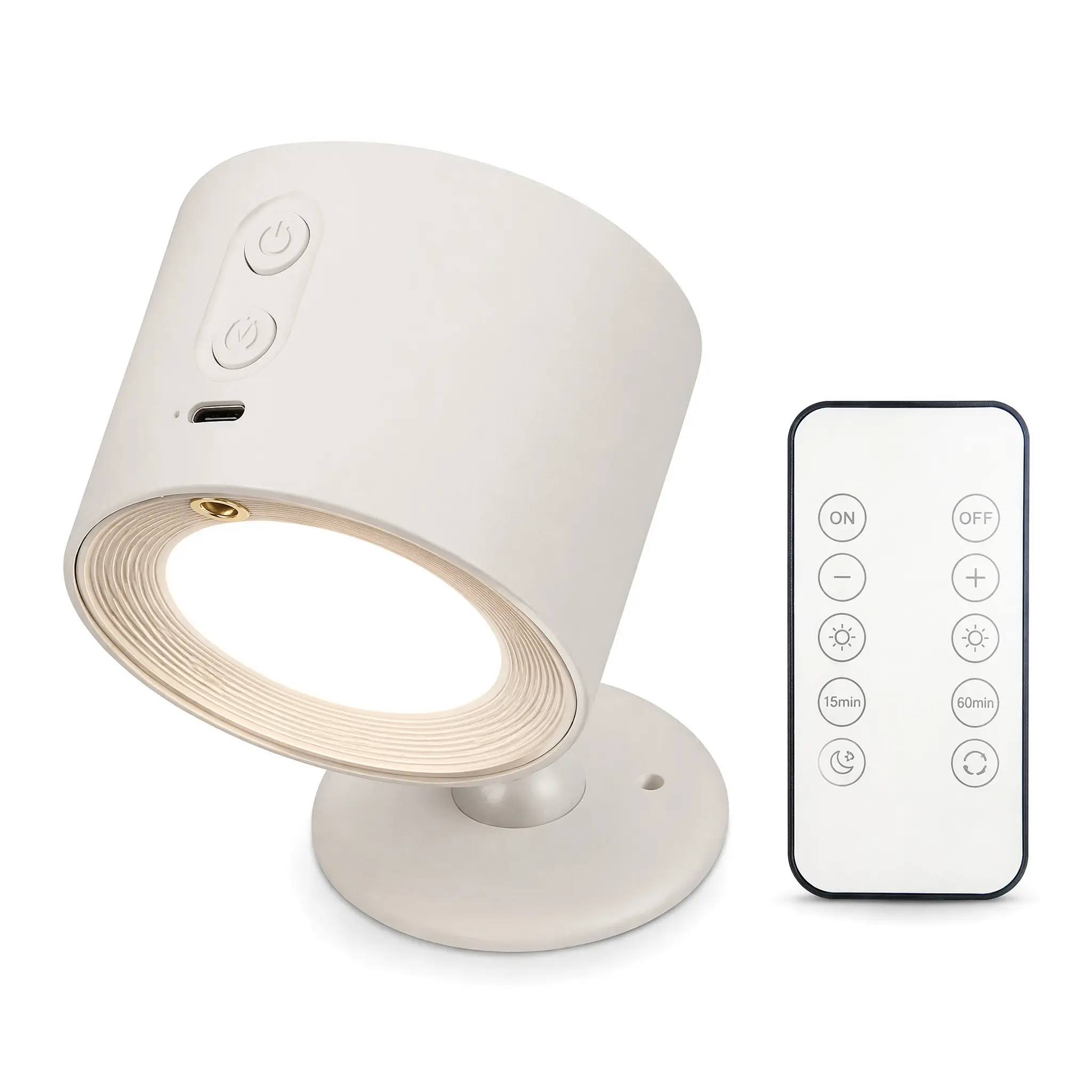 Compact Modern LED Star Moon Projector Wall Light, 360° Adjustable Remote-Controlled Wall-Mounted Night Lamp, USB Rechargeable Dimmable with 15/30/60min Timer, Warm White & RGB Modes for Bedroom Home Decor