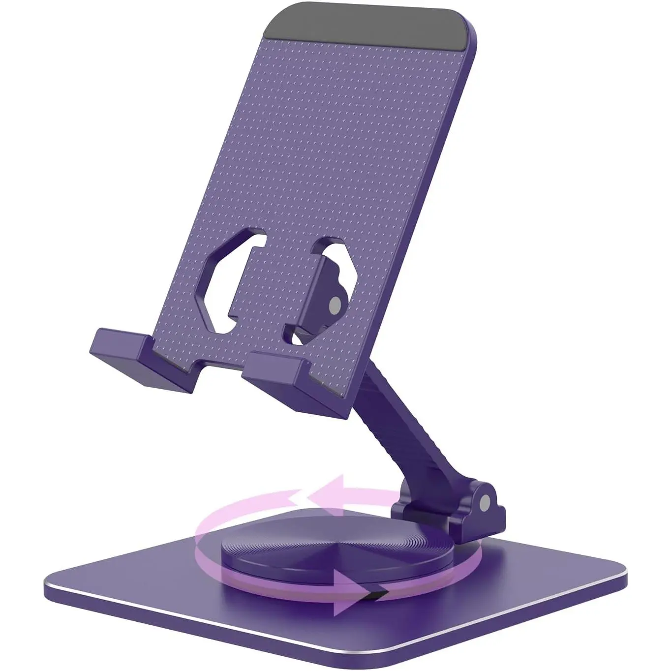 Adjustable Phone & Tablet Stand, Fits 4-9.7in Devices,  | 360? Viewing Flexibility o Reinforced  Build o -Hinge Adjustment o Travel- Storage