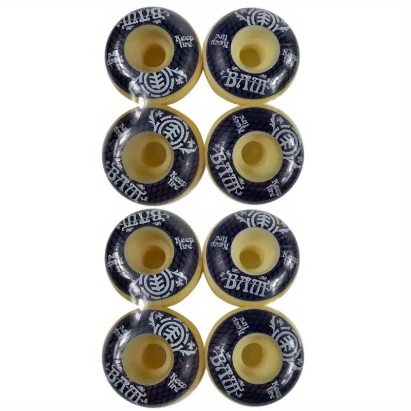 KEEPFIRE 8pcs Skateboard Wheels 54mm PU Hardness Skate Board 85A Longboard Wheels for Street Longboard Skate Deck Wheel