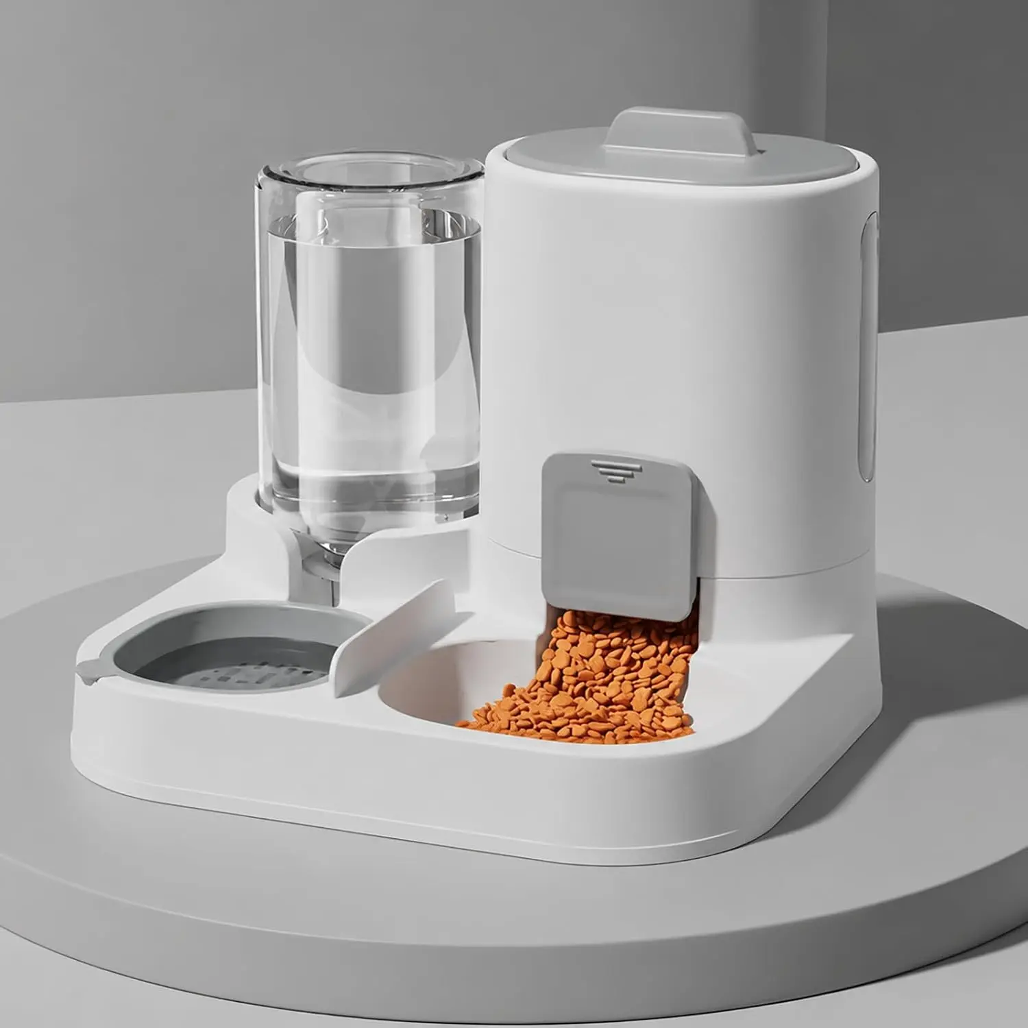 Automatic Pet Feeder & Water Dispenser All in One, Large-Capacity 2-in-1 Feeder and Water Fountain, Self-Service Food and Water Bowl for Dogs, Tilt-Resistant Pet Bowl, Feeding and Watering Device for Cats and Dogs, Automatic Home Pet Feeder