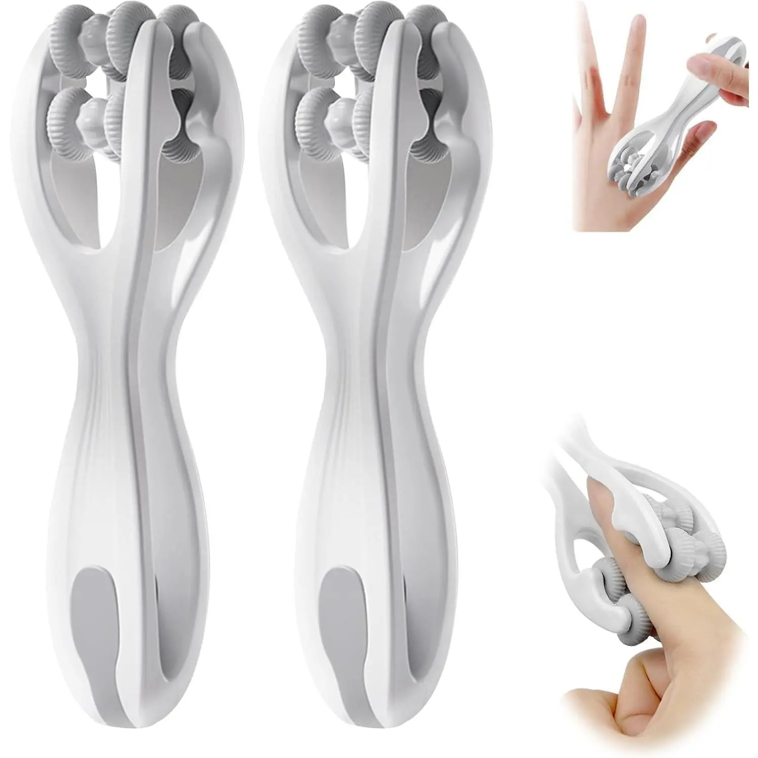 2pcs Silicone Manual Finger Massager - Arthritis Pain Relief, Hand Roller, Thumb & Palm Acupressure Tool, Women's Mother's Day Gift (Beauty & Personal Care Bath & Body Care Accessory)