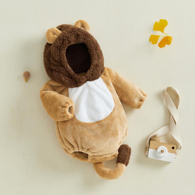 Baby Boys Girls Animal Costume Flannel Rabbit Costume Role Play Hooded Long Sleeve Pajamas Rompers Cosplay Jumpsuits Baby Costumes Cute Animal Outfit Funny Monster Costume Gift