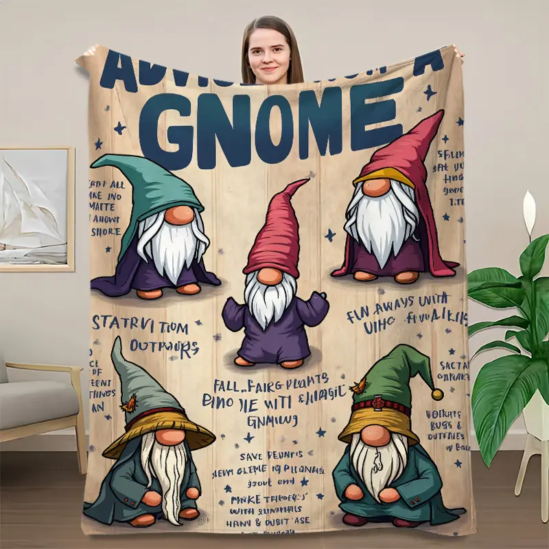 1 cozy elf blanket - soft fleece flannel throw blanket, suitable for sofas, couches, and beds - colorful elf-themed bedspread |   A warm companion exclusive to elf enthusiasts |   A heartwarming choice for housewarming and holiday gifts