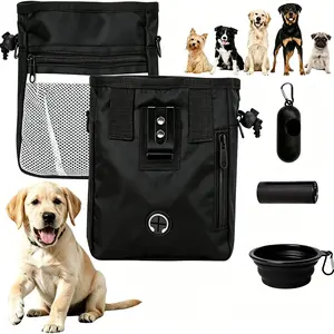 Portable Dog Treat Pouch with Waist Belt, Versatile Training Snack Bag for Outdoor Use, Stylish Dog Walking & Training Kit