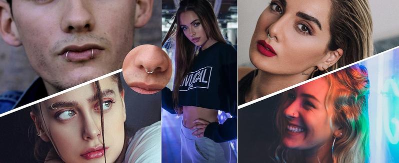 Besteel 9 Pcs Hypoallergenic Septum Rings 16G Surgical Steel CZ Opal Clicker Hinged Nose Rings Hoop for Women Men Lip Conch Tragus Helix Daith Cartilage Earrings 8mm 10mm Jewelry Band