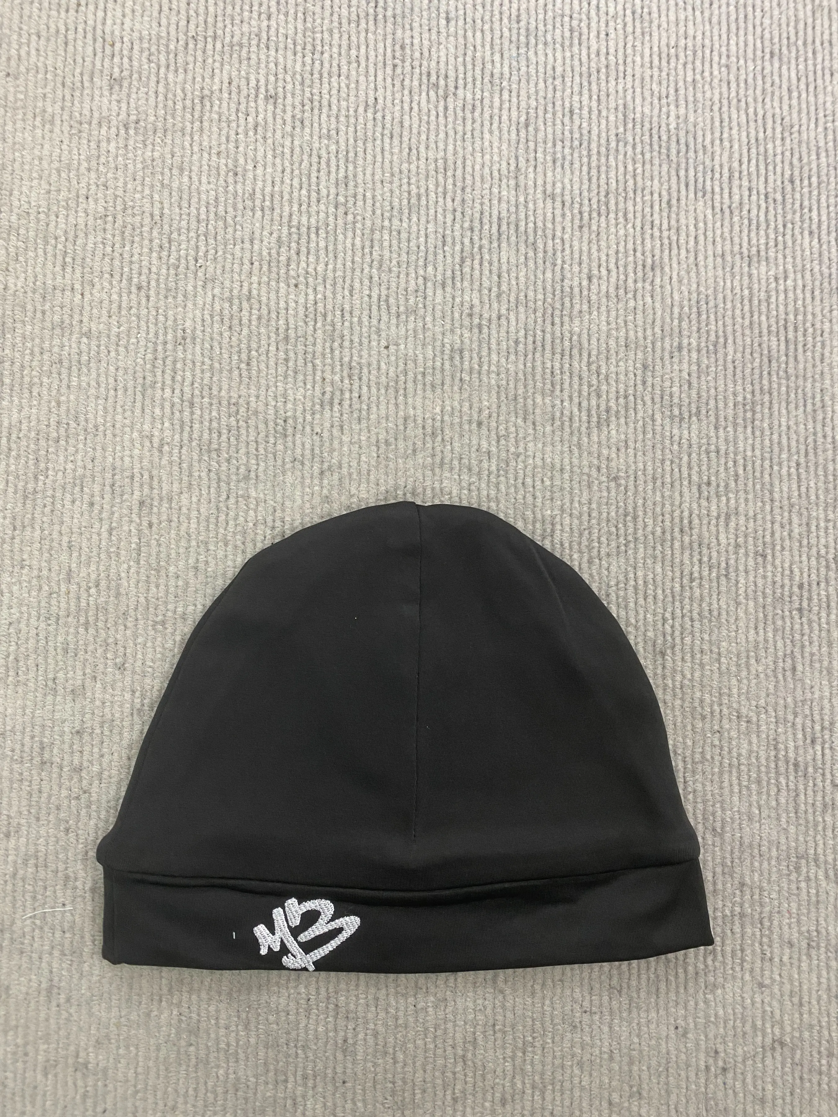American Street Style Signature Print Beanie, Simple Versatile Elastic Headband Cold Hat, Unisex Fashion Accessory, Fitted Hat Beanie