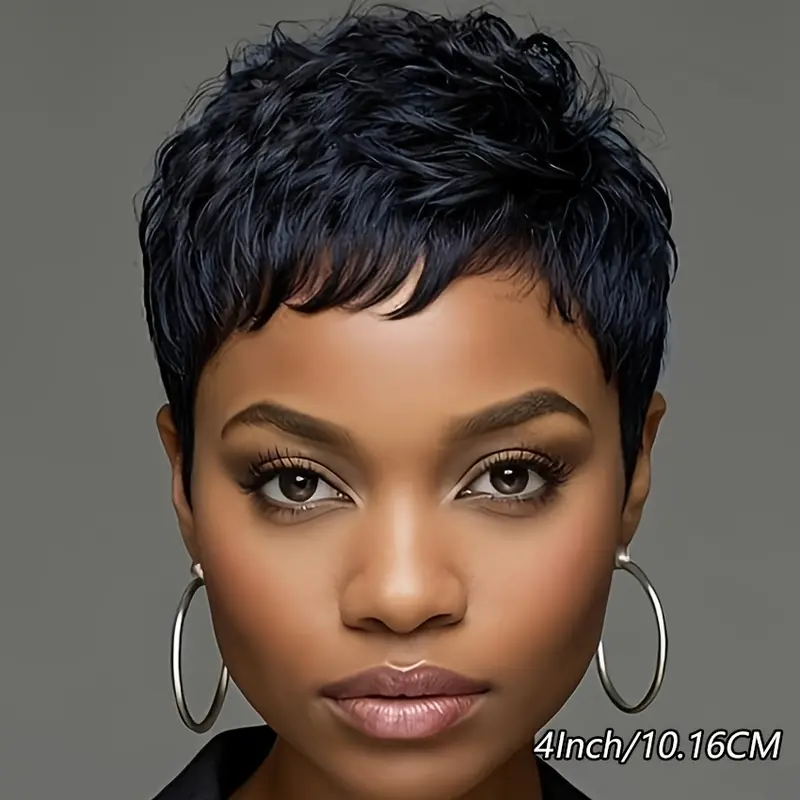 Fashion New Hot Pixie Cut Human Hair Wig for Women - 180  display picture 2