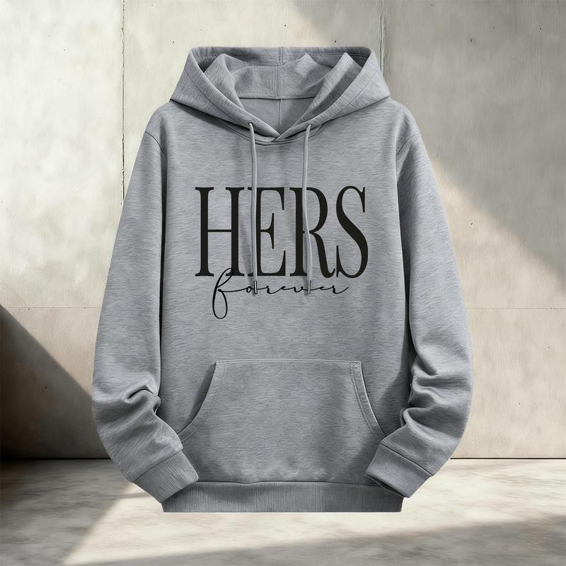 Couple's Valentine HERS & HIS Forever Matching Hoodie Set Daily Casual Wear Fashion Top Soft Comfortable Fabric Romantic Exclusive Vibe Pattern