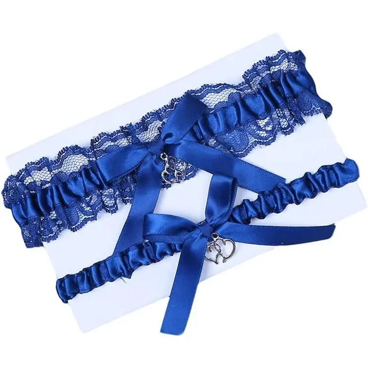 Women's Wedding Bridal Lace Garter Set with Toss Away Garter and Lace BeltGift