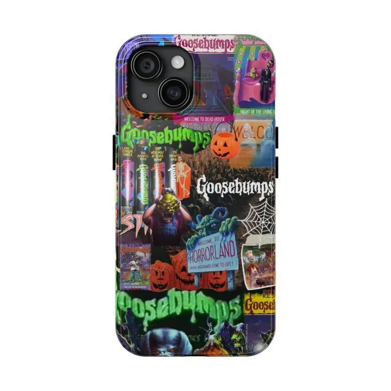 Horror GooseBumps Phone Case Cover, Scary Movie Halloween Tough Phone Case 2 Layer for iPhone 16 15 14 13 12 11 17 Pro Max Plus