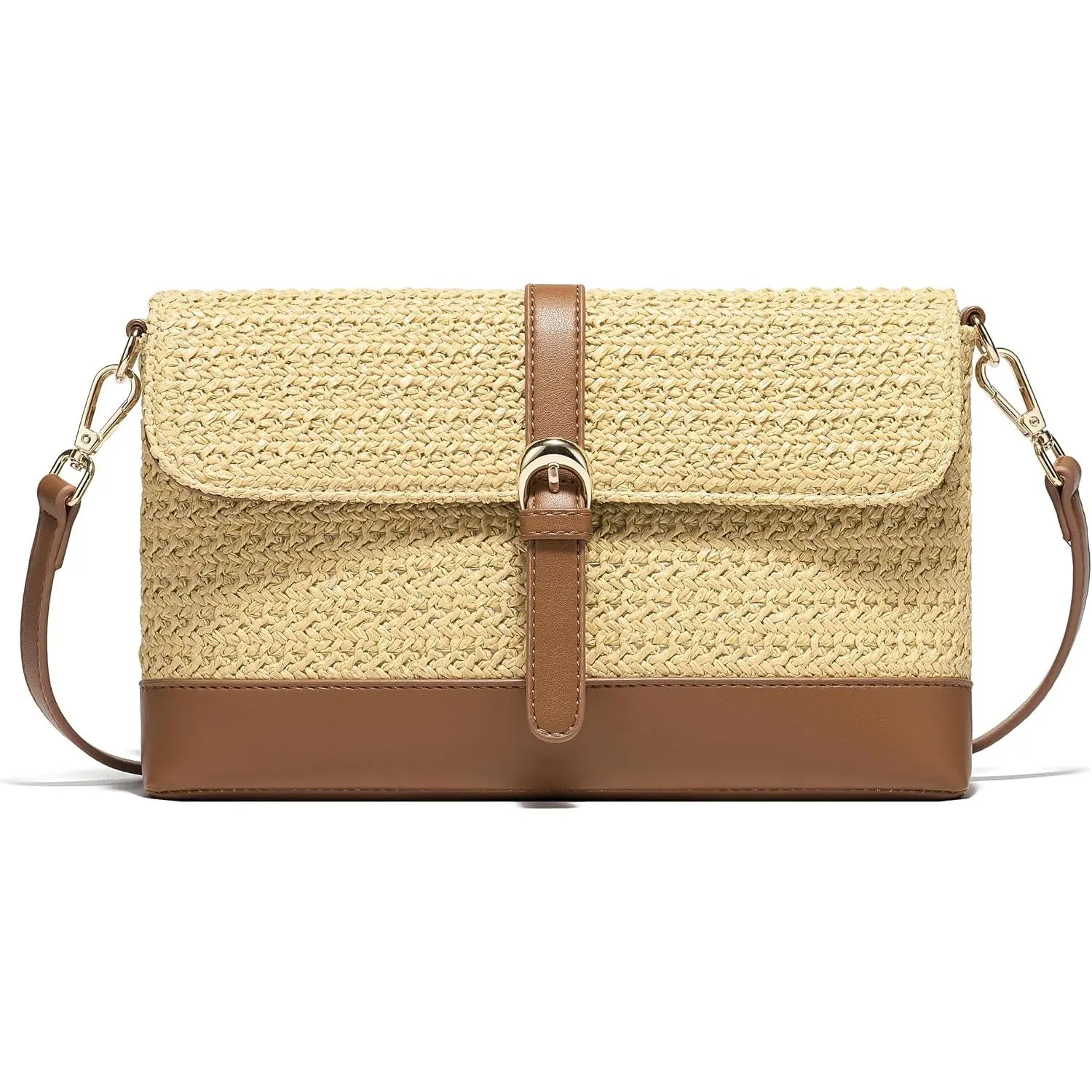 Summer Straw Crossbody Bag Raffia Clutch Purses for Women Woven Beach Boho | Trendy  Purse/Bags with a Detachable Strap, Rattan and Wicker-Style Weave -  for  and Everyday Wear