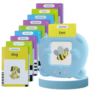 Spanish-English Talking Flashcards for Toddlers, Bilingual Montessori Toy with 510 Common Words, Speech Therapy, Sensory Pre-Education