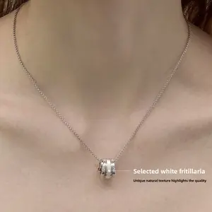 Coffee Golden Fritillary Iris Passepartout Multi-Circle Titanium Necklace Vintage Clavicle Chain Design Sense Female