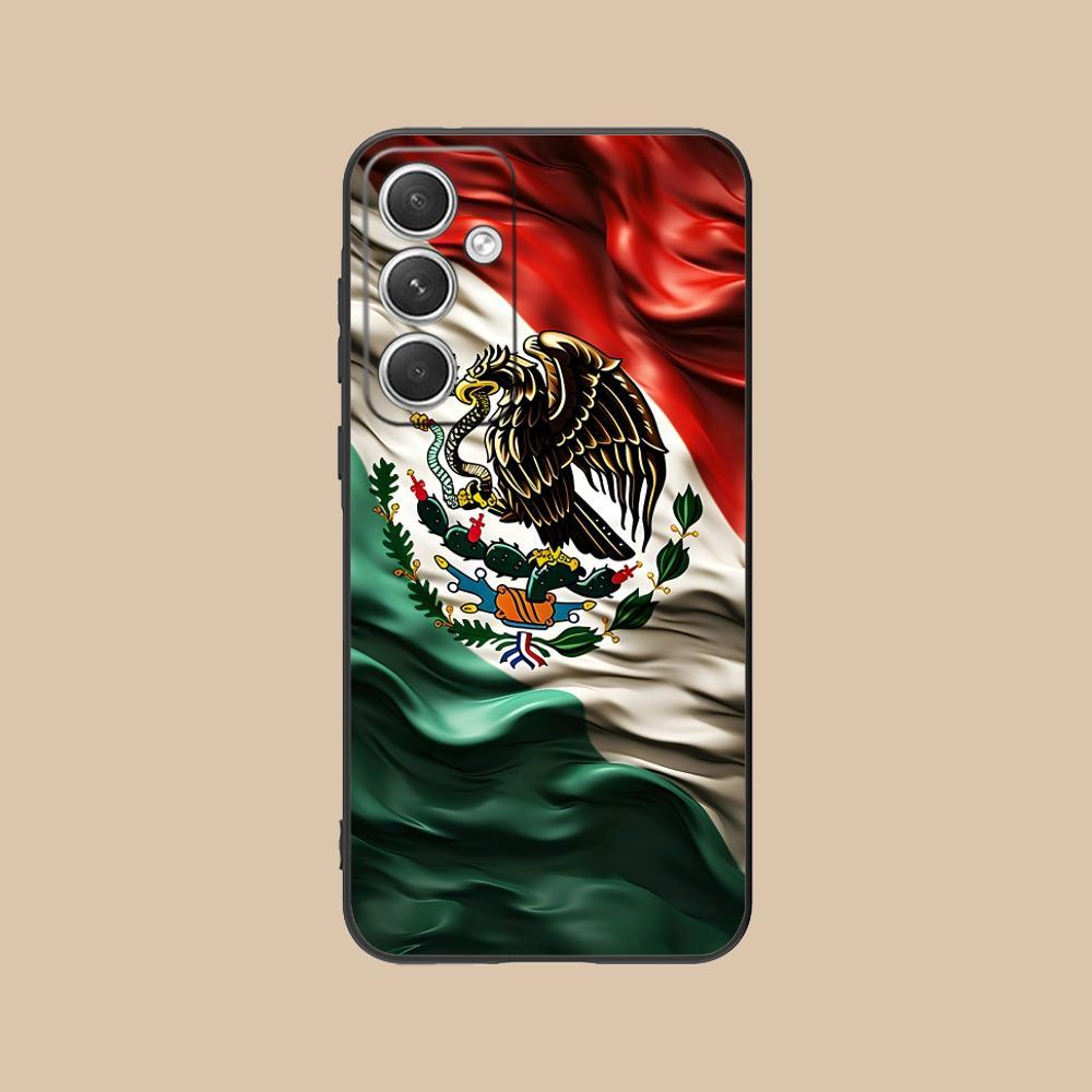 Mexico Flag Mobile Cell Phone Case for Samsung GalaxyS26 S25 S24 S23 S22 S21 A14 A15 A16 A35 Plus FE Ultra Colour Protective Cover