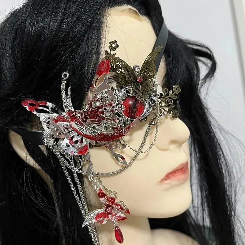 Anime Heaven Officials Blessing Tian Guan Ci Fu Hua Cheng Cosplay Eyeshade Eyepatch Butterfly Eye Mask Jewelry Accessory Prop