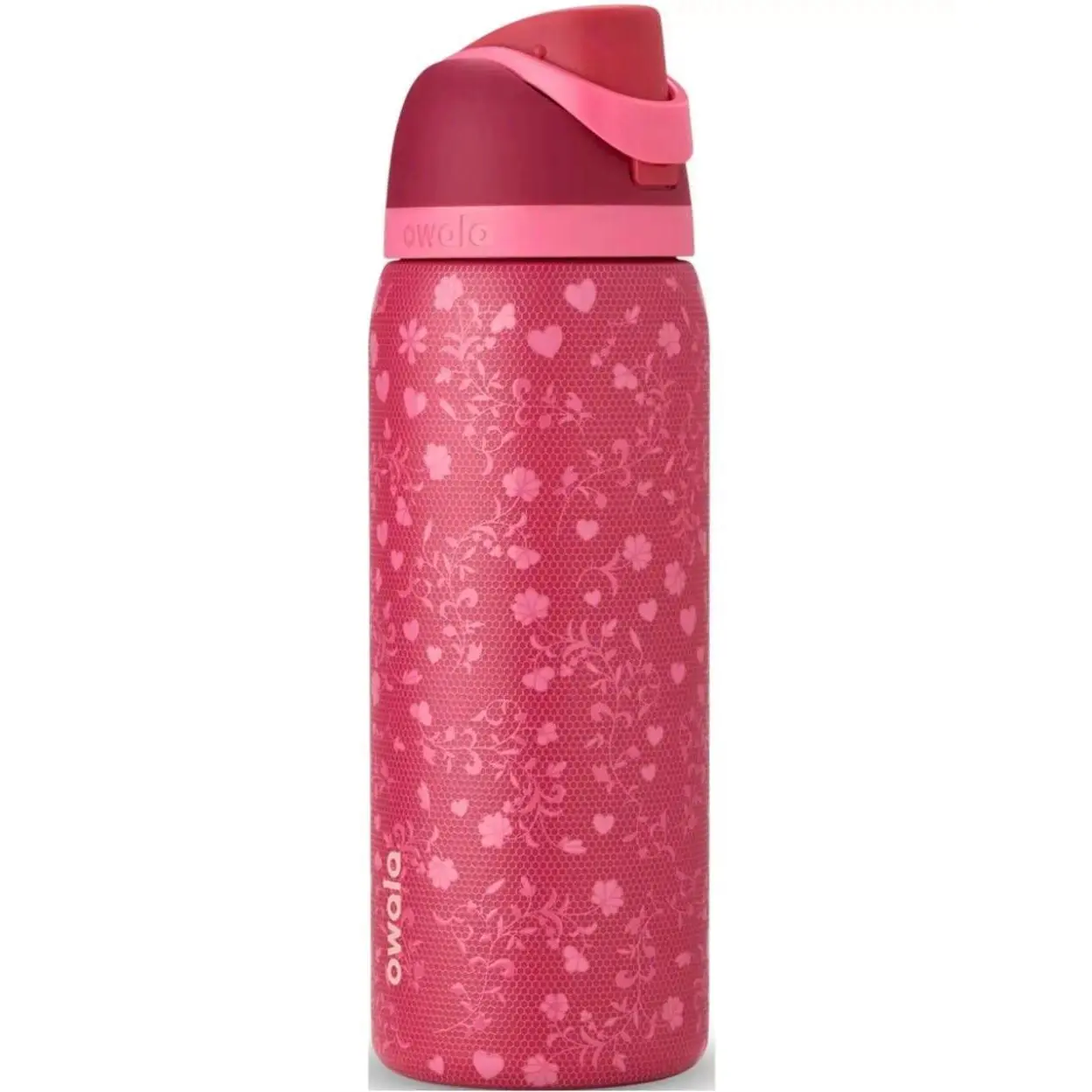 Owala FreeSip Love Letter Limited Edition Color Drop Exclusive Design Insulated Stainless Steel Water Bottle - 24/32oz Leakproof Tumbler Mug, Heat-Resistant Printed Insulated Vacuum Drinkware for Sport Lovers, Urban Outfitters Plants-Themed Flask