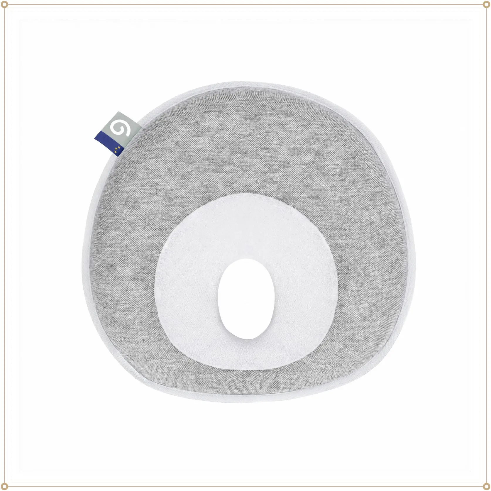 Babymoov Cosyhead Fresh Headrest, Gray and White, Soft Cotton Support for Baby Bouncers, Strollers & Car Seats(Gift)