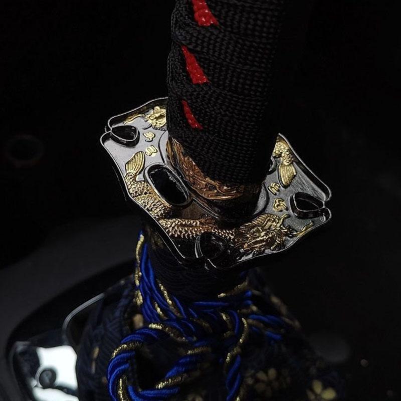 Universal Dust Cover Shift Knob Collars With Adapters With 200MM JDM Katana Samurai Sword Shift Knob Shifter car gear lever