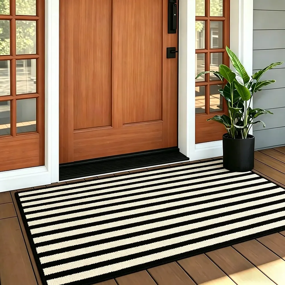 Boho Style Entrance Mat, Modern Minimalist Line Welcome Rug, Easy Clean Washable Carpet, Indoor Outdoor Use, Entrance Doormat, Entryway Mat, Entryway Floor Mat