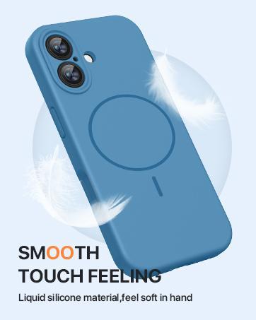 Magnetic for iPhone 17 Case, Compatible with MagSafe, Integrated Silicone Camera Control Cover, 3.0mm Thicken Shockproof Drop Protection Phone Case for 17,Capri Blue