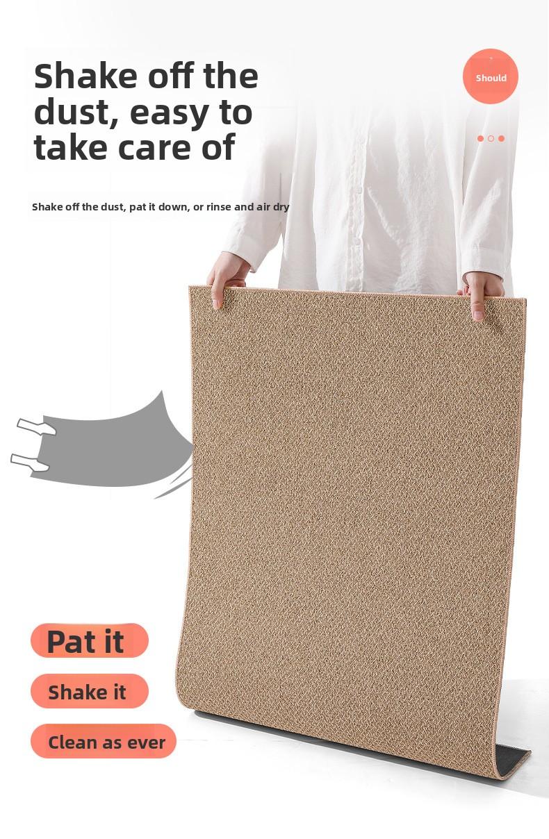 Simple Polyester Entry Doormat, Dust & Sand Scraper, Easy to Clean, Non-Slip Rubber Backed Floor Mat for Entrance