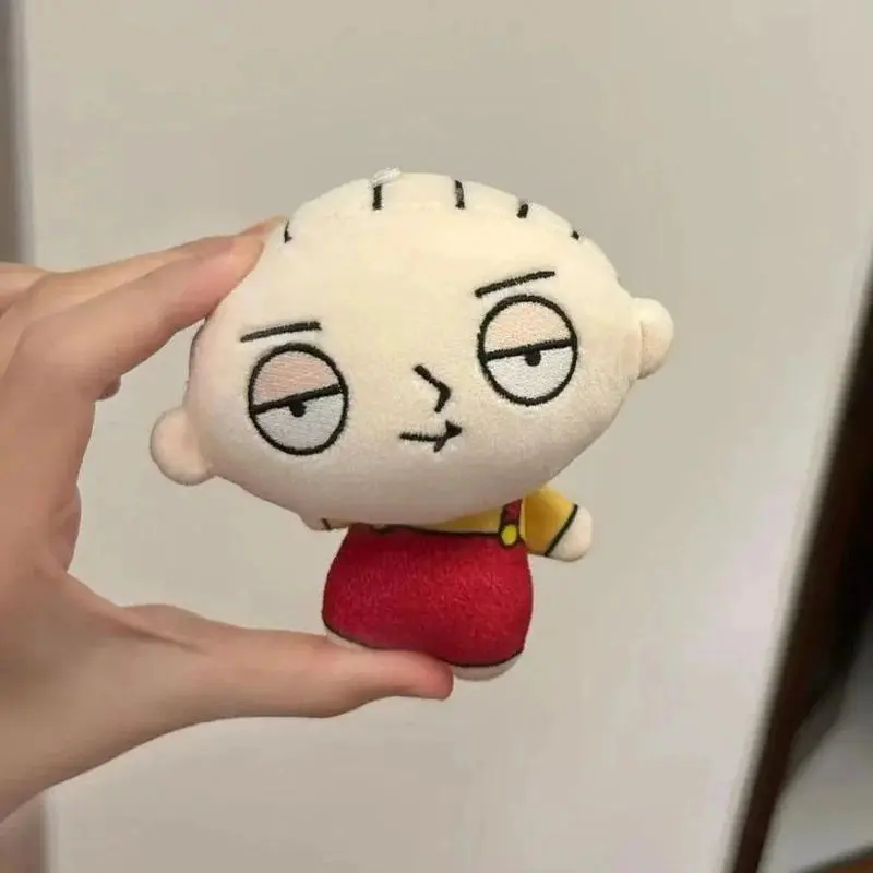 2pcs 10cm Cute Family Guy Stewie·Griffin Printed Cotton Doll Plush Toy - Keychain & Bag Charm Trendy Toys Holiday Gifts Collectible