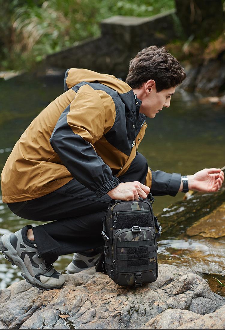 Backpack Camouflage Outdoor Breast Bag Men's and Women's Multifunctional Shoulder Oblique Span Bag Sports Mountaineering Travel Backpack gym