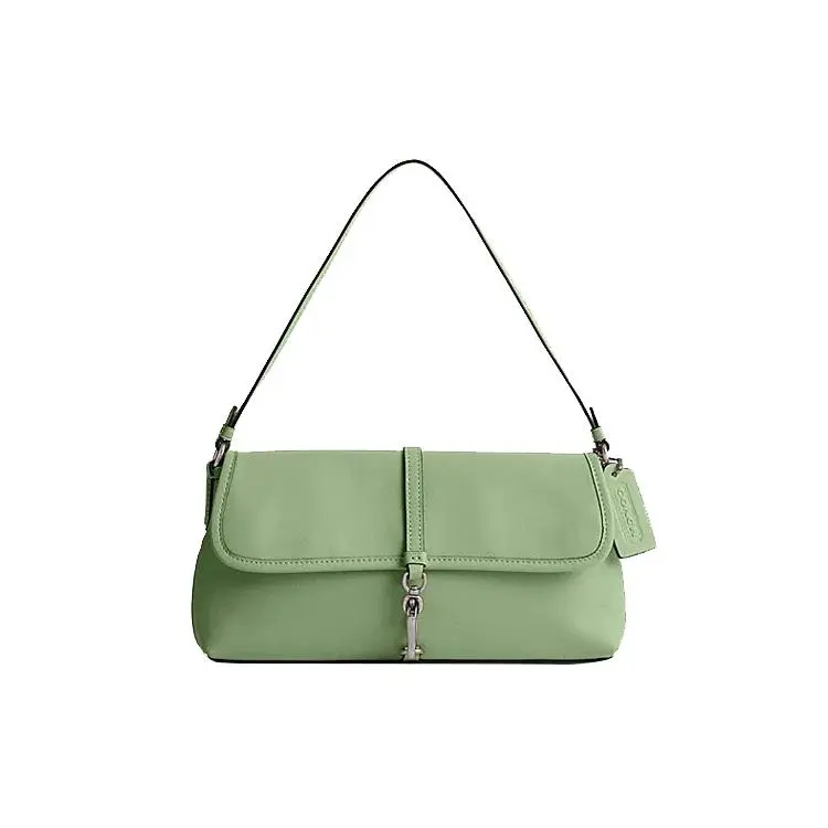 COACH Hamptons 26 Quilted Stripe Top-Handle Handbag for Women in Light Pistachio Green