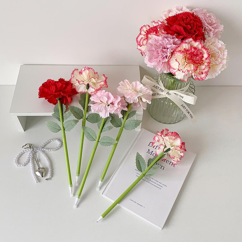 Creative Artificial Carnations Pen, Mother's Day Teacher's Day Gift, Student Writing Tool, Decorative Pen, 1pc