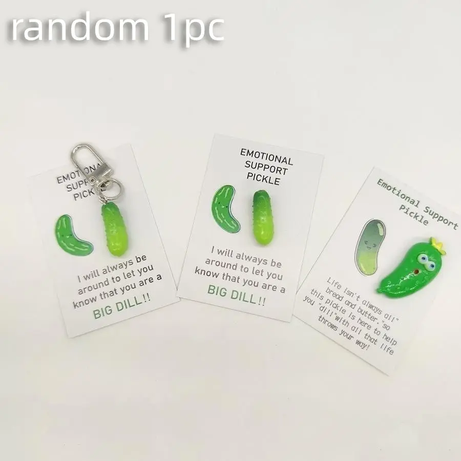 Emotional Support Cucumber Keychain, Funny Resin Charm with Inspiring Quote, Ideal Gift for Birthdays & Milestones, Fun Accessory for Students