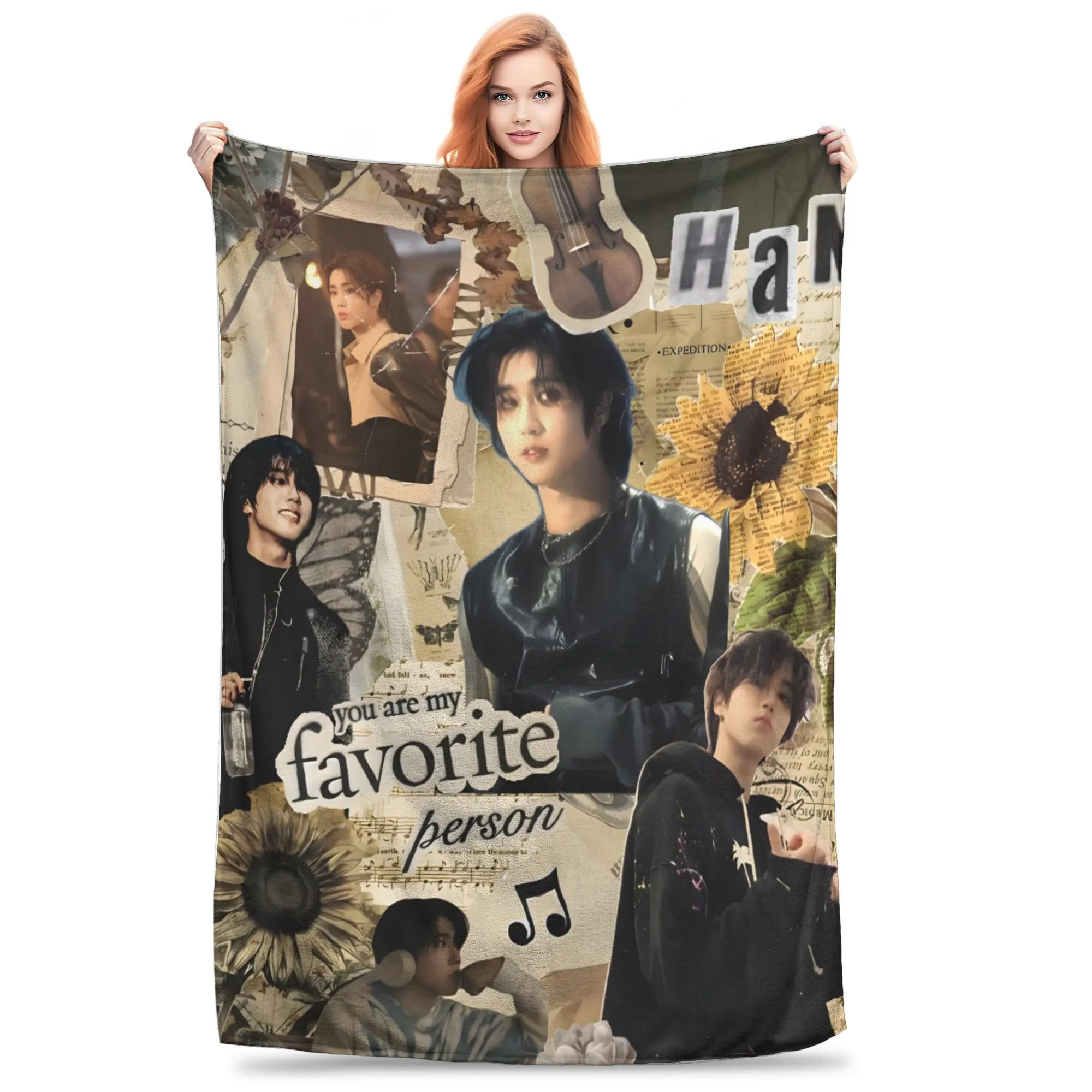 Han Zhixing Blanket, a portable, ultra-soft flannel blanket suitable for home and office use, a thin plush comforter.