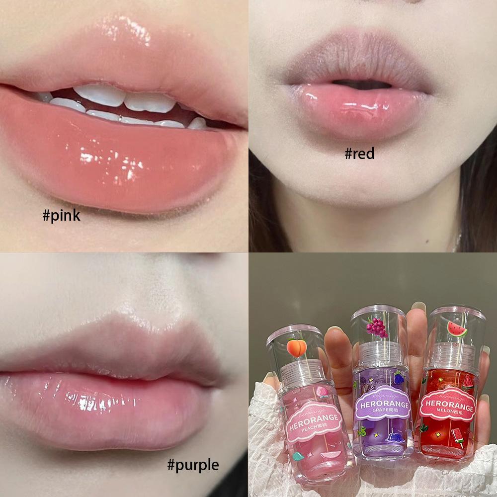 Fruit Lip Oil, 3 Counts Moisturizing Lip Gloss, Plumping Lip Care Product, Makeup Products For Women & Girls