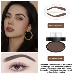 Lazy Eyebrow Stamp for Beginners, One-Step Eyebrow Tool for Perfect Straight Brows, Fast Shaping, Waterproof, Sweatproof & Smudge-proof, Easy to Use for Newbies