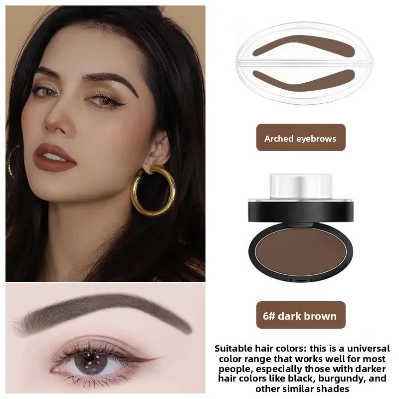 Lazy Eyebrow Stamp for Beginners, One-Step Makeup Eyebrow Tool for Perfect Straight Brows, Fast Shaping, Waterproof, Sweatproof & Smudge-proof, Easy to Use for Newbies, Beauty Tools
