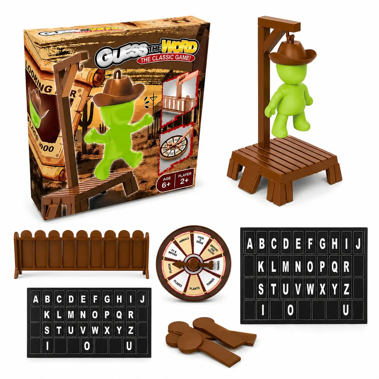 Magnetic Word Guessing Hangman Travel Board Game, Educational English Spelling Toy for Kids 4-8, Family Road Trip Game, Boys & Girls Birthday Present