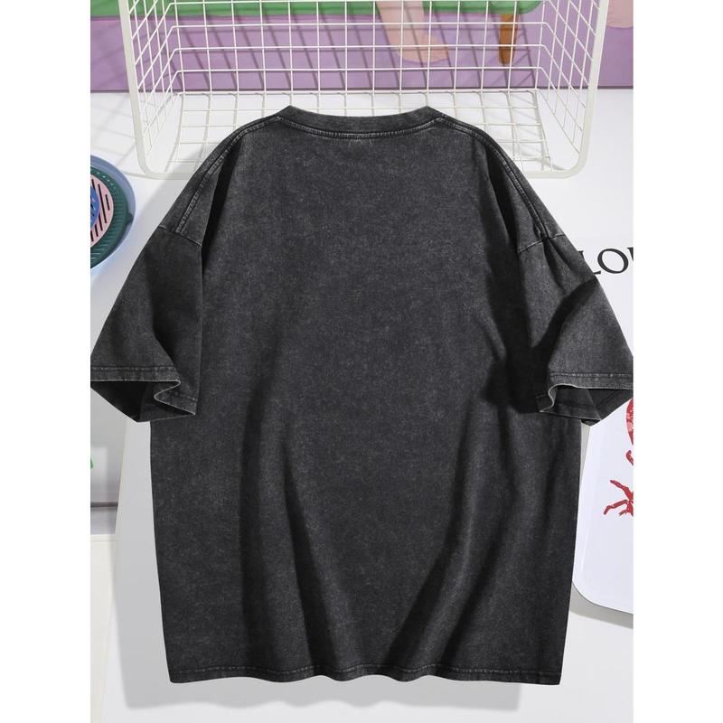 The Walking Dead "Clementine’s Journey Protocol" Oversized Tee – Washed Heavy Cotton, Skull Treehouse Crest Front & Final Choice Requiem Back Graphic, Retro Game Streetwear for Lorecore Fans & Narrative Gamers