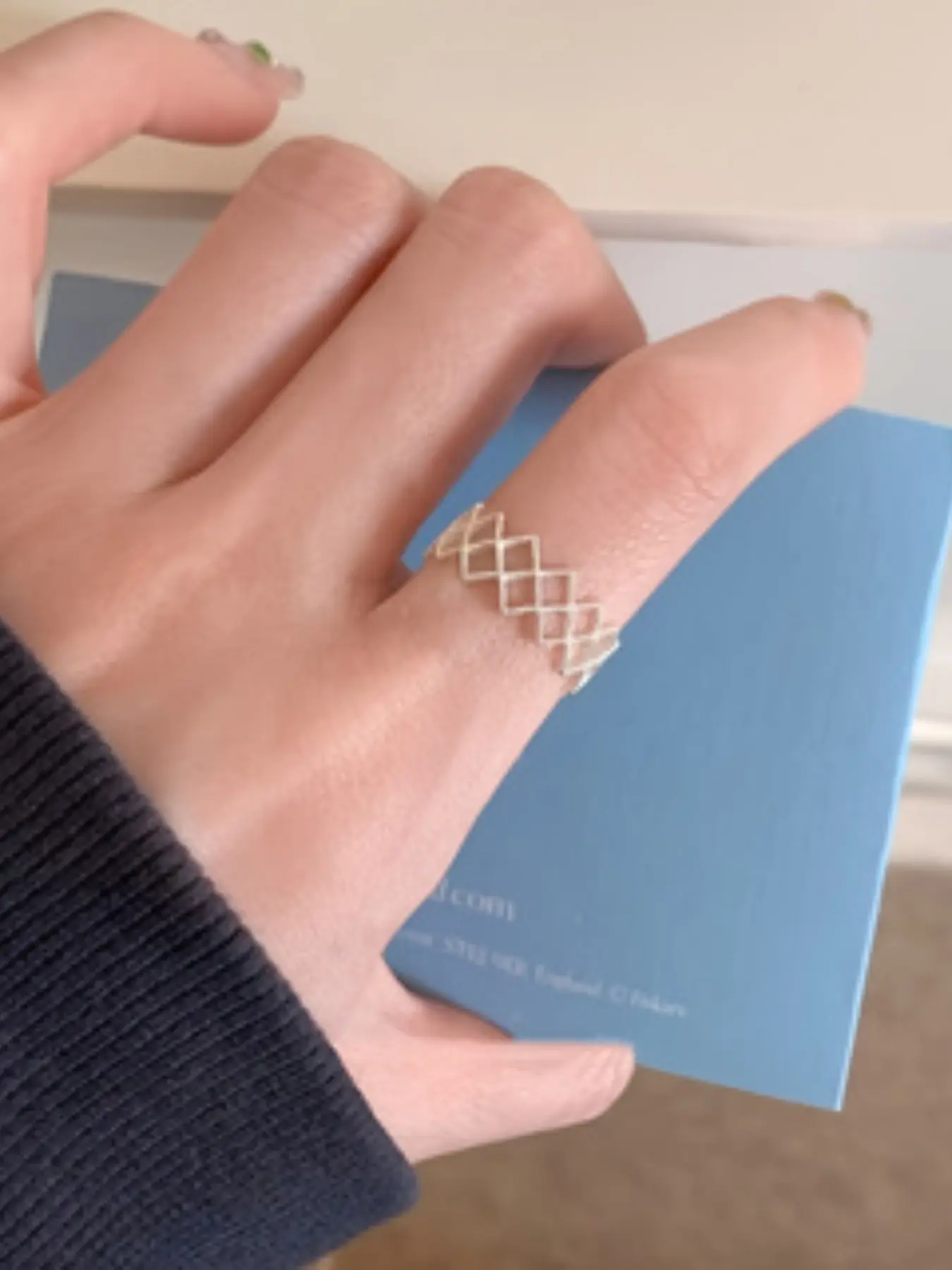 Adjustable Geometric Grid Ring, Unisex Metal Jewelry, Casual Style, Color-Lasting Plating, Perfect Gift for Daily Wear
