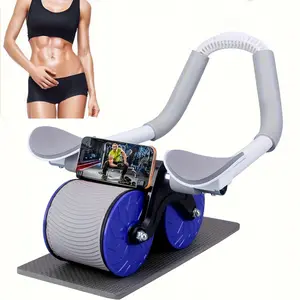 2-in-1 Ab Roller with Foot Pedals, Home Workout Trainer for Core & Full Body Exercise, Compact Fitness Tool for Home Gym