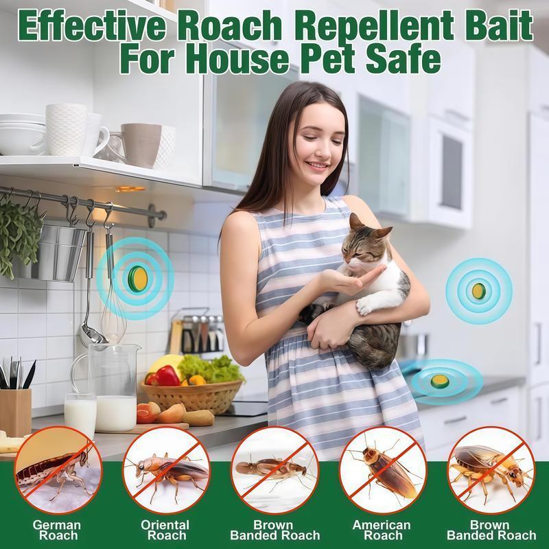 MoonSpry Roach Repellent, Domestic Dormitory Kitchen Powerful Cleaning Cockroach Exterminator Cockroach Gel Bait Pest Control Kit Rodent Repellent Pouches for Indoor & Outdoor Multi-Surface Microfiber Floor Mop roach killer indoor infestation