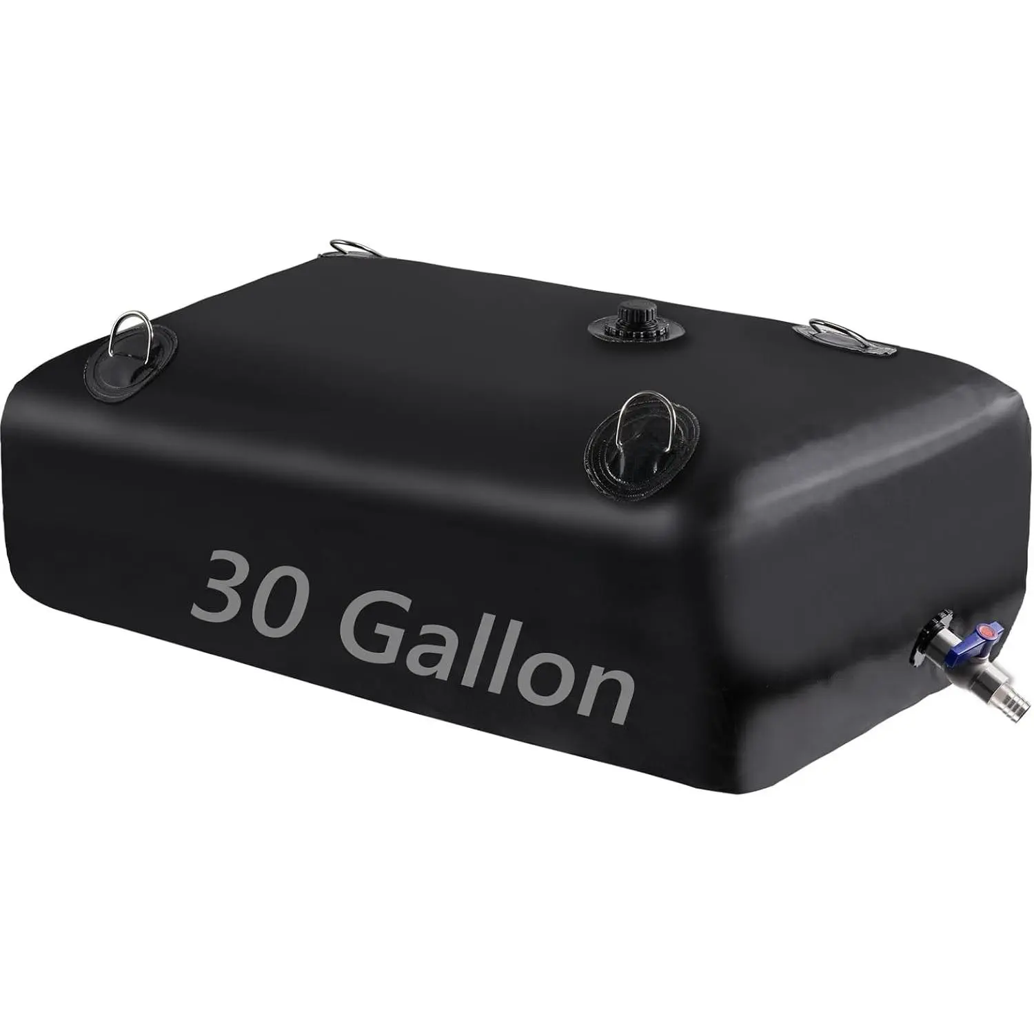 Foldable Portable Water Tank - 30 GAL Large Water Storage with 3/4" PVC Spigot and Hose Kit for Camping, Garden, Emergency Use