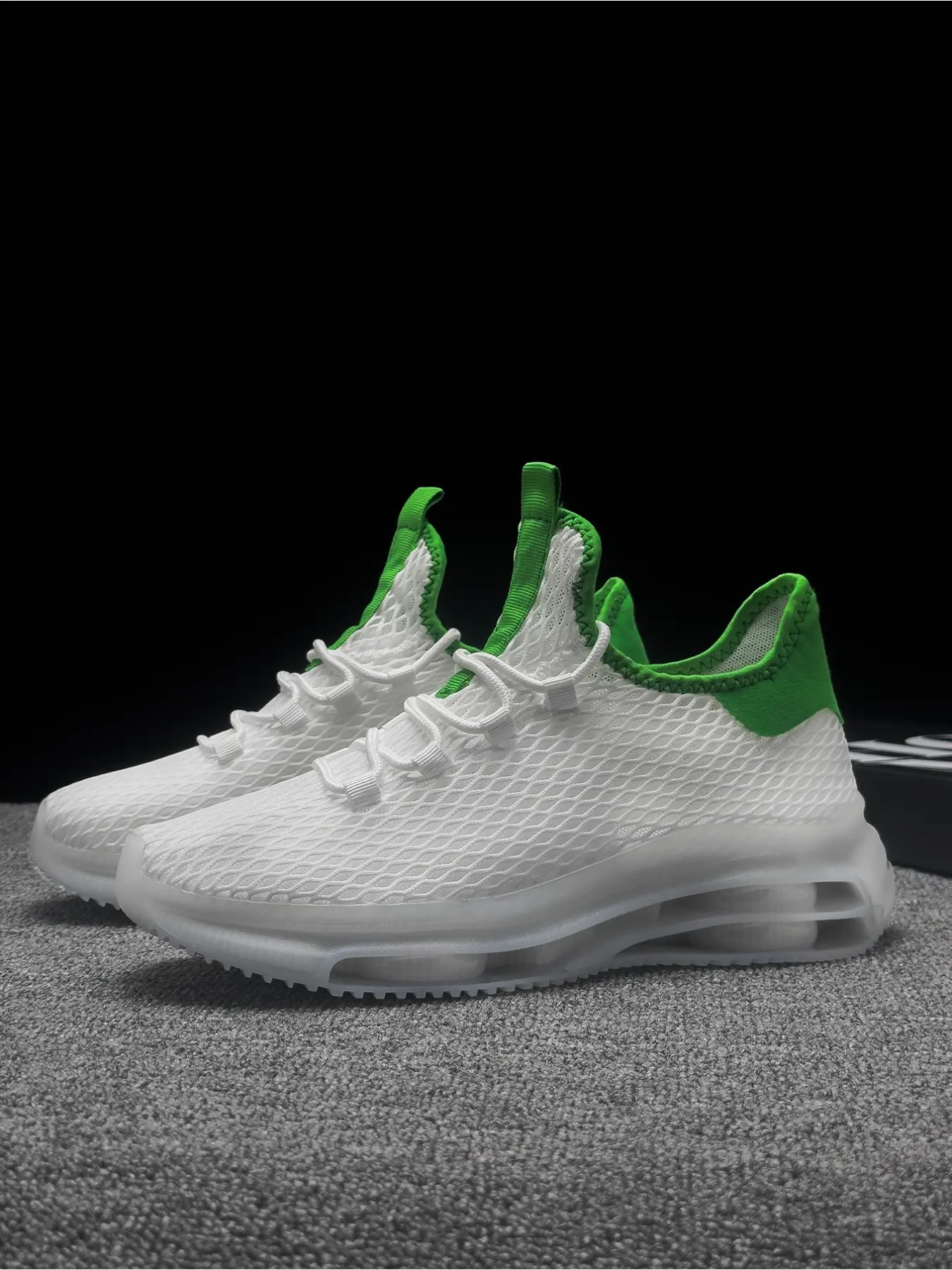 Mens Comfort Training Athletic Sneakers Walking Sneaker Trainer Wear Resistant Thick Rubber Sole Breathable Knit Walking Footwear