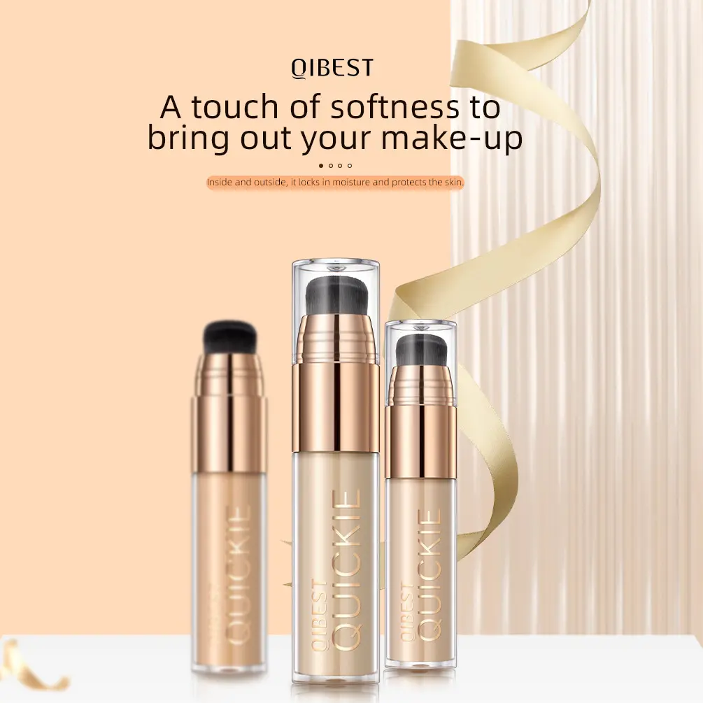 QIBESTCC Stick Foundation Hydrating Oil Control Concealer Long-lasting No Makeup Light Skin-friendly Moisturizing BB Cream Foundation