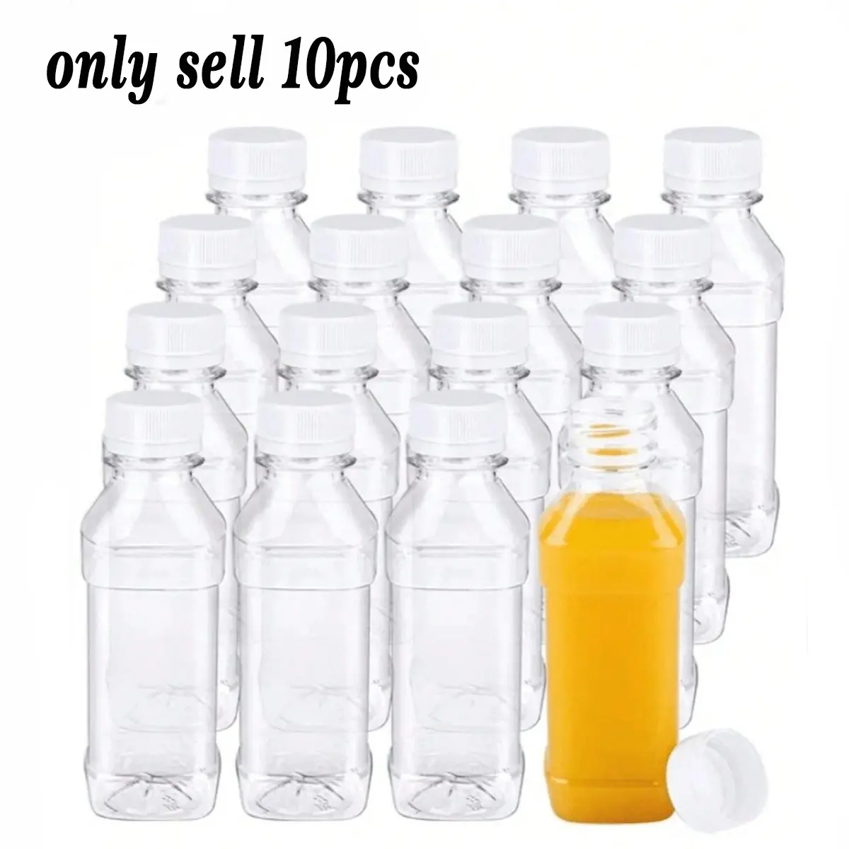 Reusable Plastic Juice Bottle with Lid, Ice Cream Container, Outdoor Sports Student Water Bottle, Empty Milk Bottle, Drink Container, Leakproof Water Bottles