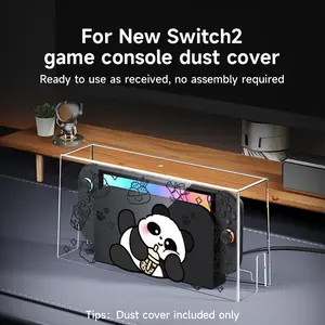 Acrylic Protective Cover for Switch/NS/OLED, Dustproof Anti - Scratch Protective Case with Cartoon Style, Fashionable Durable Multi - purpose Storage Box for Game Playersv