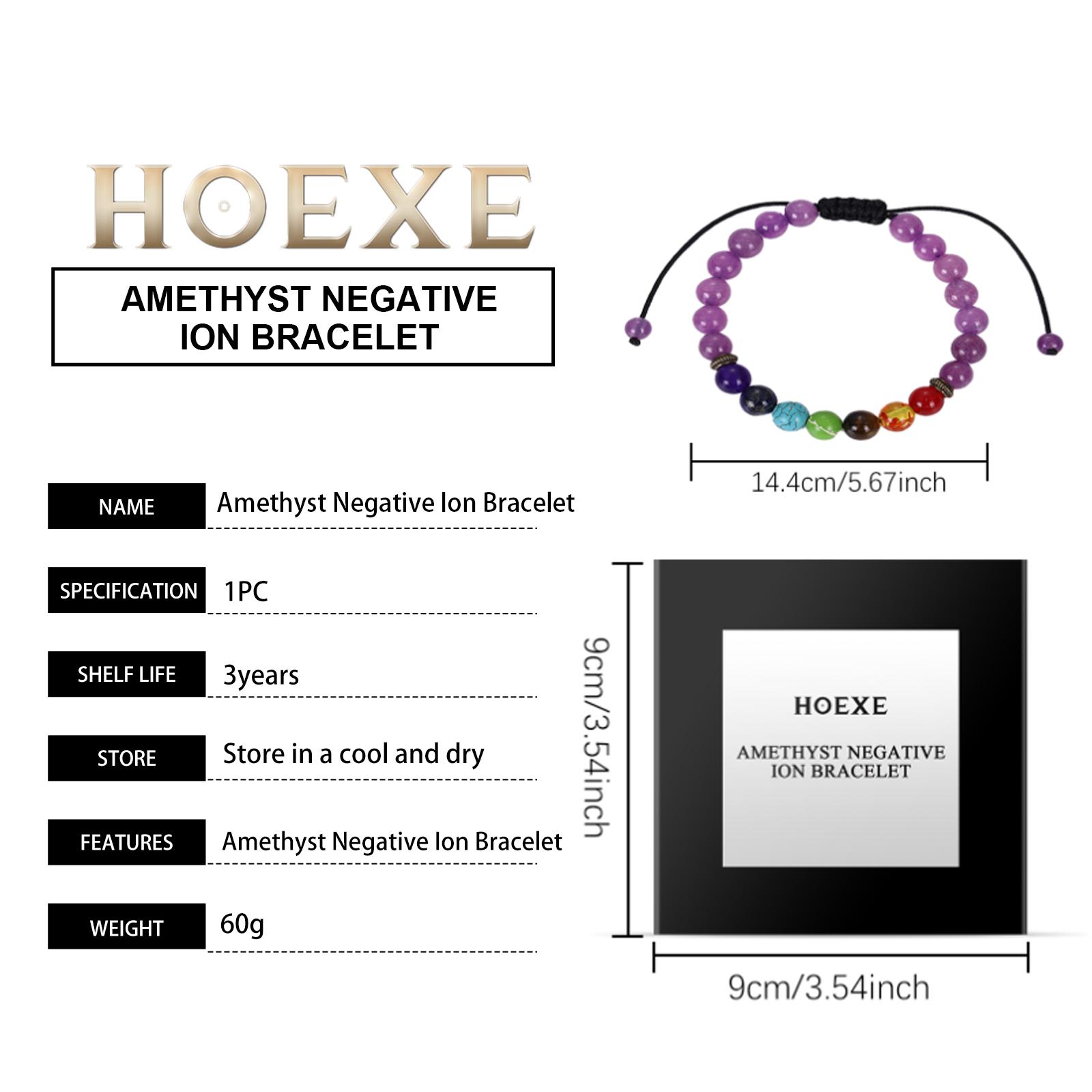 Hoexe Amethyst Bracelet Turquoise Simple Versatile Fashionable Personality Unisex Couple Pink Quartz Amethyst Bracelet