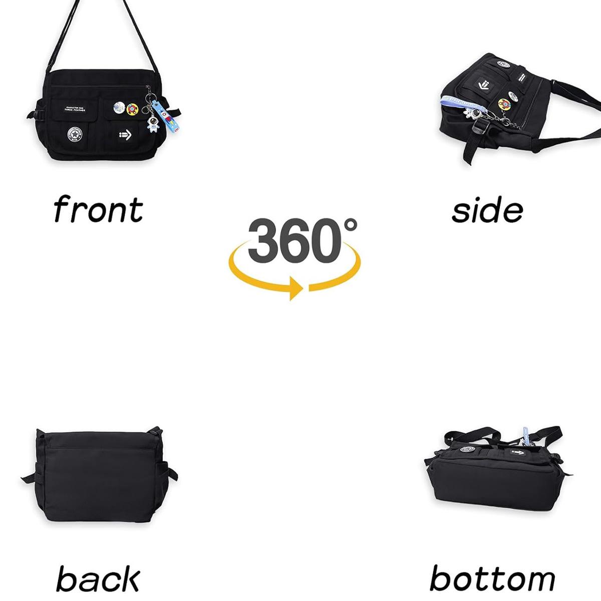 Unisex Crossbody Phone Bag | Multi-pocket, High-Quality | Daily Commuting & Shopping Bag (Random Badge) Stylish, Practical everyday Shoulder Bag