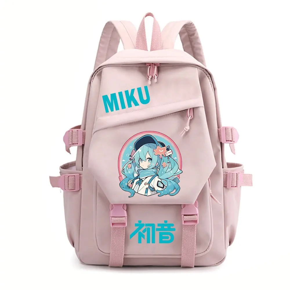 Hatsune Miku Themed Anime/Cartoon Backpack – Trendy Schoolbag for Teen Students (Unisex) Novelty & Gag Toys